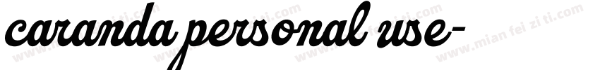 caranda personal use字体转换